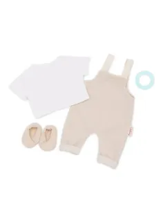 Zestaw Ubranek dla Lalek Niemowląt – stylizacja ze spodniami na szelkach Lullababy