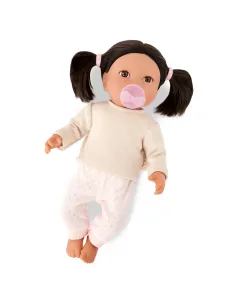 Lalka Niemowlę z Włosami Smoczkiem w Dwuczęścowym Ubranku Lullababy 2