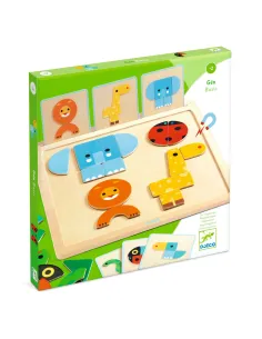Drewniana Układanka Magnetyczna GEO BASIC Djeco
