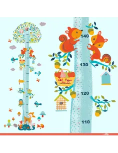Naklejka Miarka Wzrostu PRZYJACIELE Z LASU Djeco 2