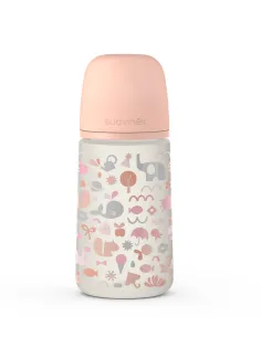 Zestaw Butelka 270ml + Smoczek 0-6m + Klips Różowy MEMORIES Suavinex 2