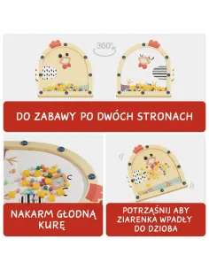 Drewniana gra zręcznościowa Nakarm kurę 3+ Topbright 2