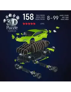 Puzzle 3D Lamborghini Huracan EVO-Verde Ravensburger 2