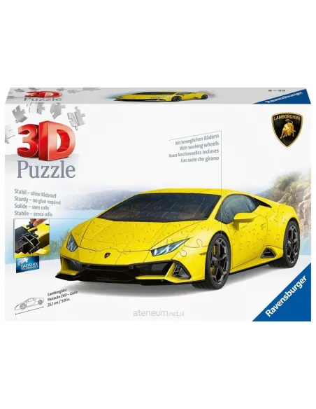 Puzzle 3D Pojazdy Lamborghini Huracan Evo Giallo Ravensburger