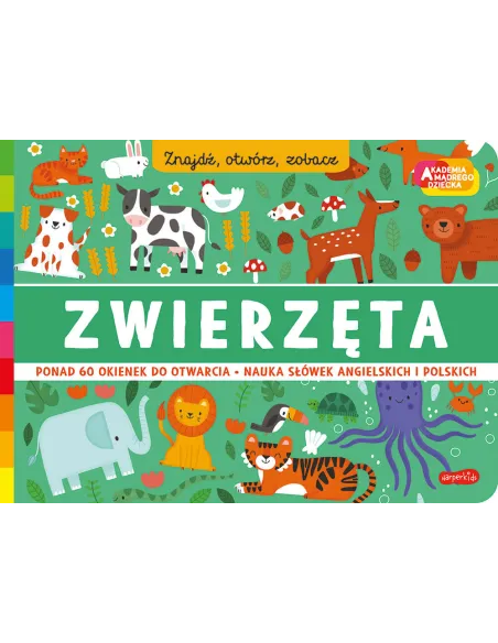 Zwierzęta Akademia Mądrego Dziecka Znajdź otwórz zobacz HarperKids