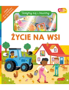 Życie na wsi Akademia Mądrego Dziecka Uczymy się i bawimy Książka z puzzlami HarperKids
