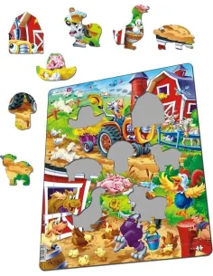 Układanka Puzzle Podwórko Maxi Larsen