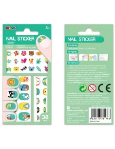 Naklejki na paznokcie Zwierzęta brokat Avenir