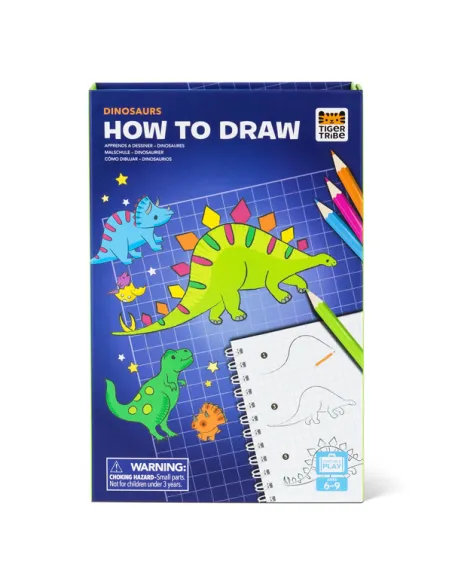 Zestaw Artystyczny do nauki rysowania Jak Rysować Dinozaury Tiger Tribe