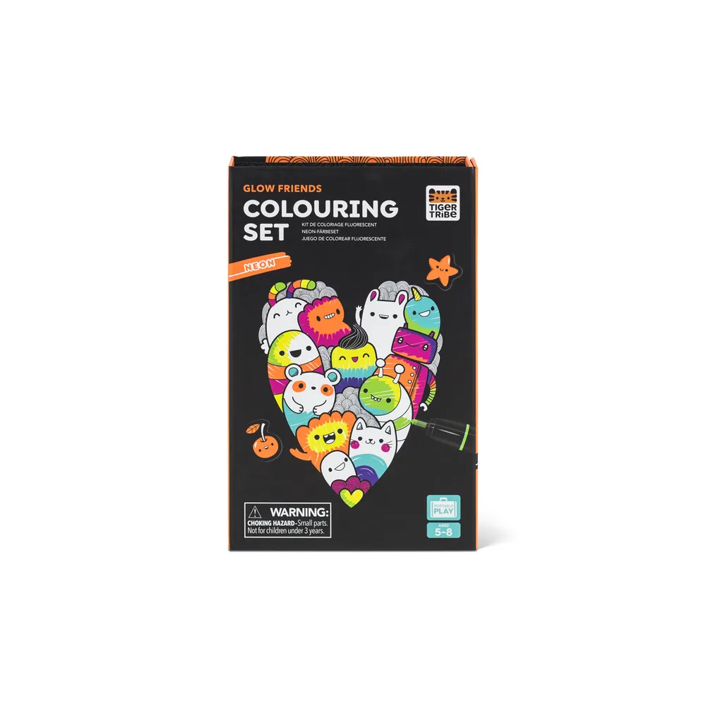 Zestaw Kolorowanek Neonowych Świecące Stworki Tiger Tribe