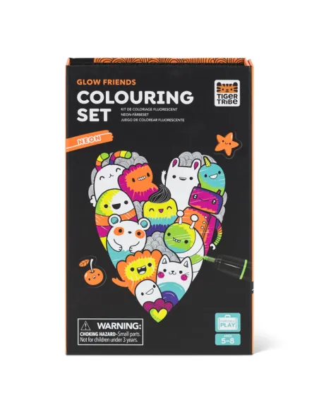 Zestaw Kolorowanek Neonowych Świecące Stworki Tiger Tribe