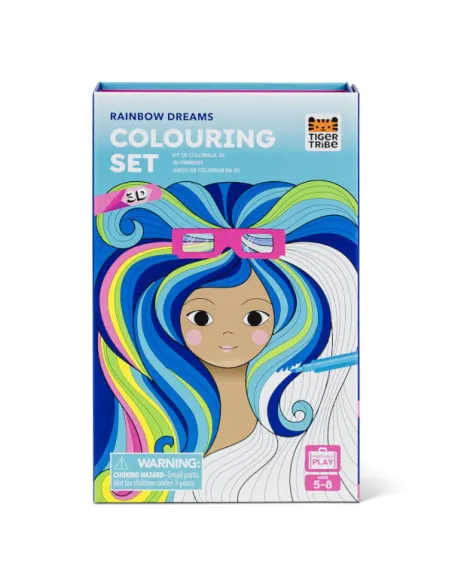 Zestaw Kolorowanek 3D Tęczowe Sny Tiger Tribe