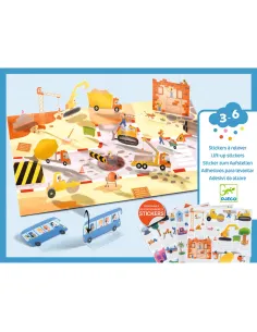 Naklejki Wielokrotnego Użytku 3D POJAZDY Djeco