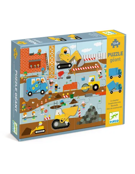 Puzzle Kartonowe Gigant PLAC BUDOWY Djeco