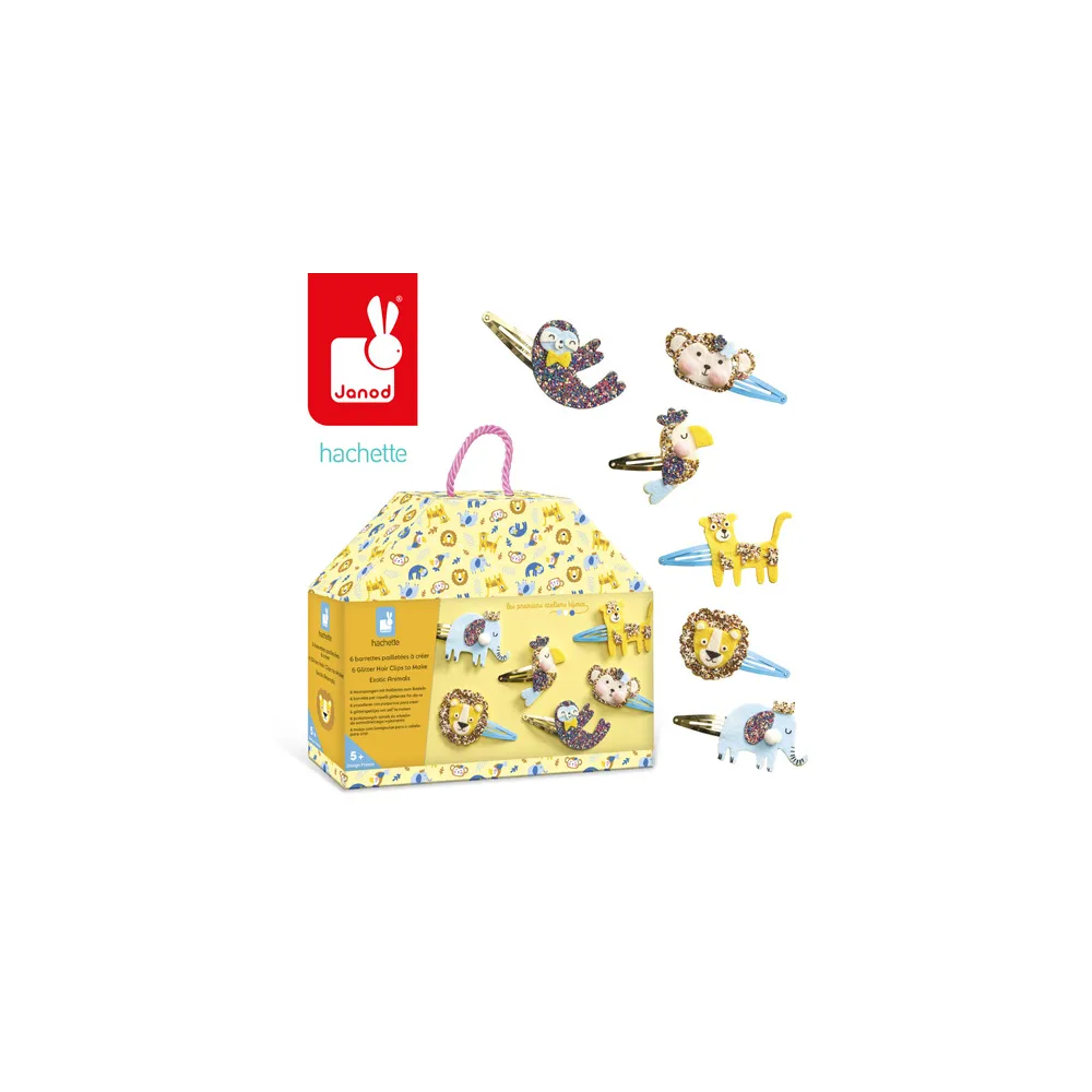 Zestaw kreatywny do tworzenia biżuterii Brokatowe spinki Egzotyczne Janod