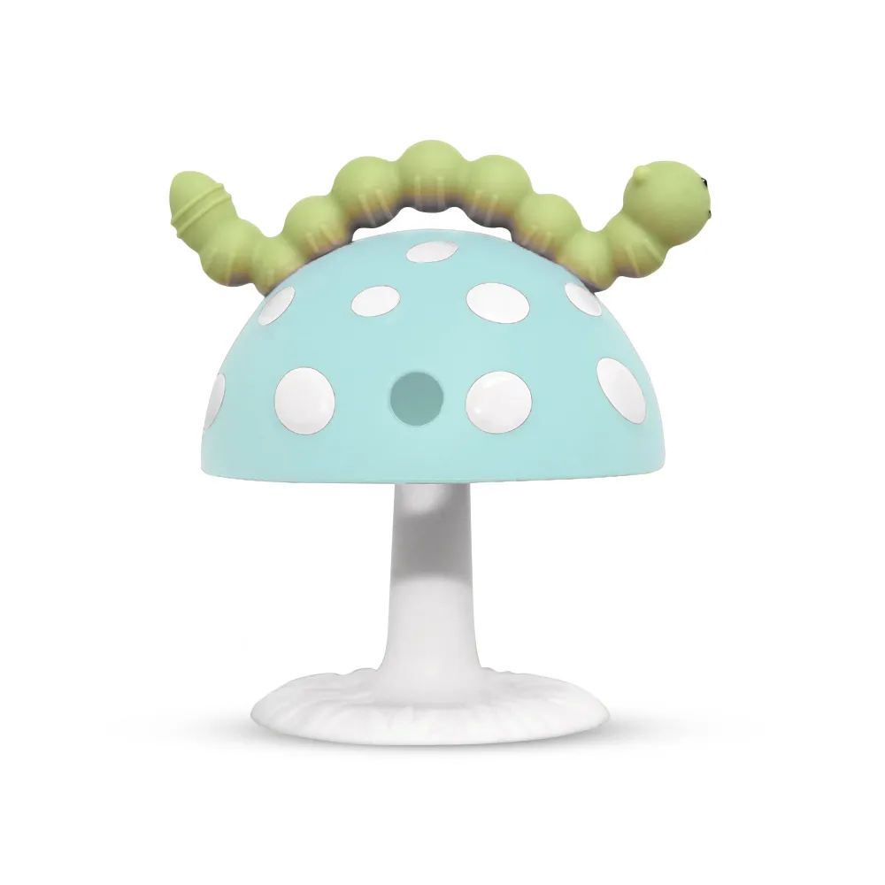 Gryzak grzybek Chompy z przyssawką niebieski Razbaby