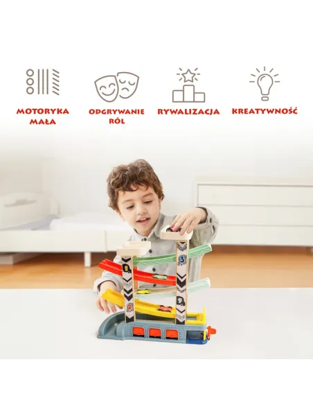 Samochody, garaże, kolejki dla dzieci