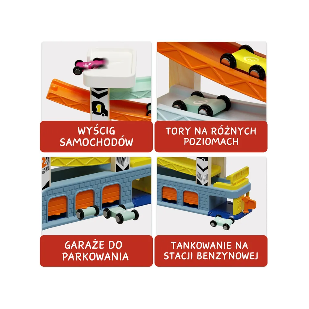 Samochody, garaże, kolejki dla dzieci