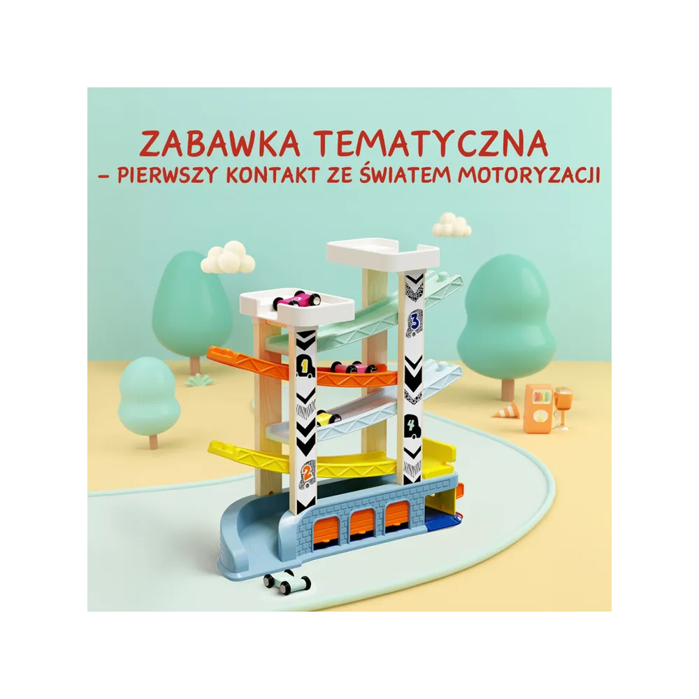 Samochody, garaże, kolejki dla dzieci