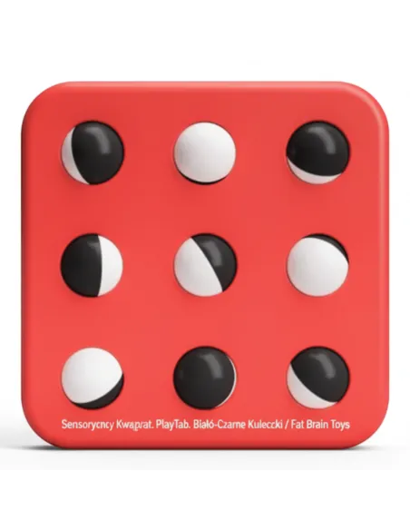 Sensoryczny Kwadrat Biało-Czarne Kuleczki PlayTab Fat Brain Toy