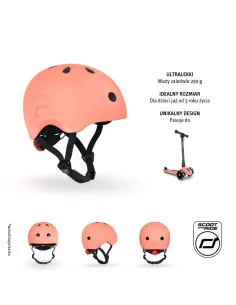 Kask S-M dla dzieci 3+ Peach SCOOTANDRIDE 2
