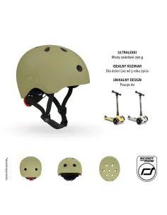 Kask S-M dla dzieci 3+ Olive SCOOTANDRIDE 2