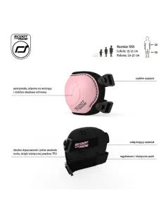 Zestaw ochraniaczy dla dzieci XXS Rose SCOOTANDRIDE 2