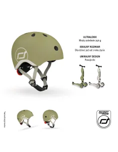 Kask XXS-S dla dzieci 1-5 lat Olive SCOOTANDRIDE 2