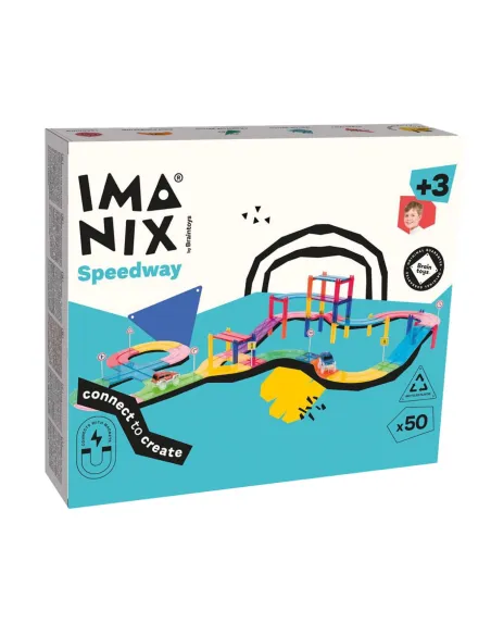Klocki magnetyczne SPEEDWAY 50 elem Imanix