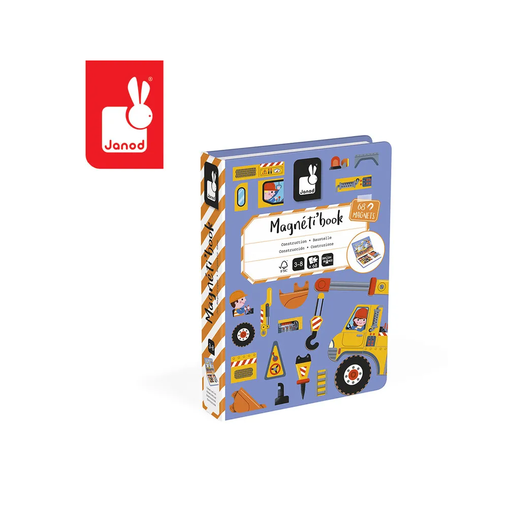 Magnetyczna układanka Plac budowy Magnetibook Janod