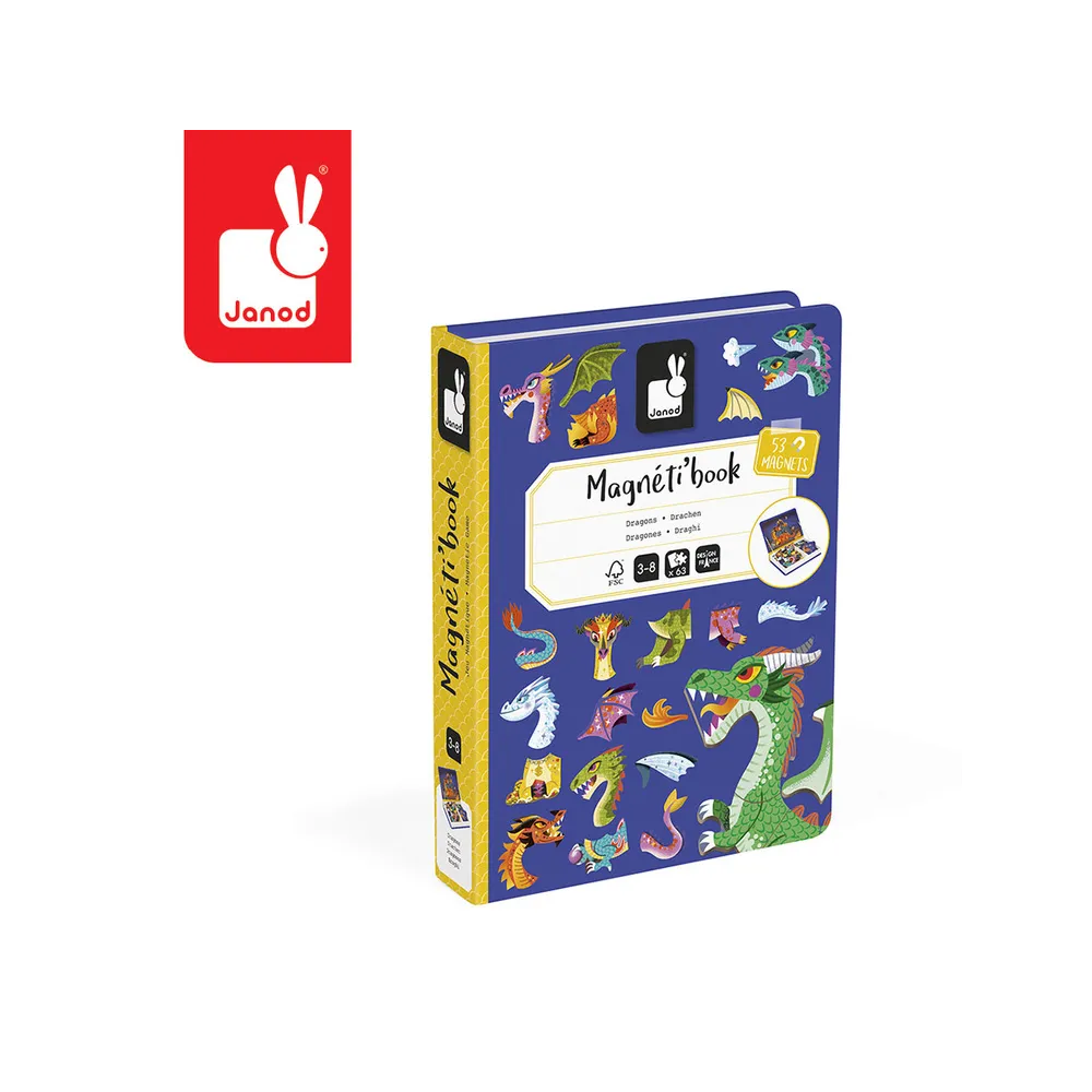 Magnetyczna układanka Smoki Magnetibook Janod