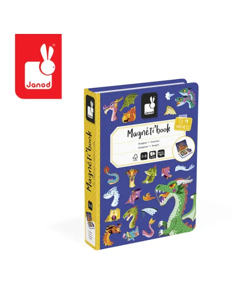 Magnetyczna układanka Smoki Magnetibook Janod
