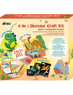 Zestaw artystyczny zestaw do robienia Dinozaurów 4w1 Avenir