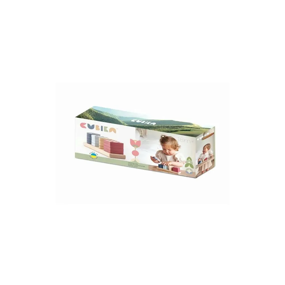 Drewniany Sorter Pastelowy Cubika