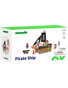 Statek Piracki Drewniany Figurki Zestaw TOOKY TOY