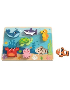 Drewniane Puzzle Montessori Świat Morza TOOKY TOY