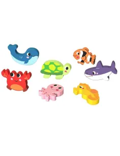 Drewniane Puzzle Montessori Świat Morza TOOKY TOY 2
