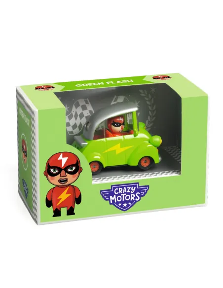Autko CRAZY MOTORS GREEN FLASH Djeco