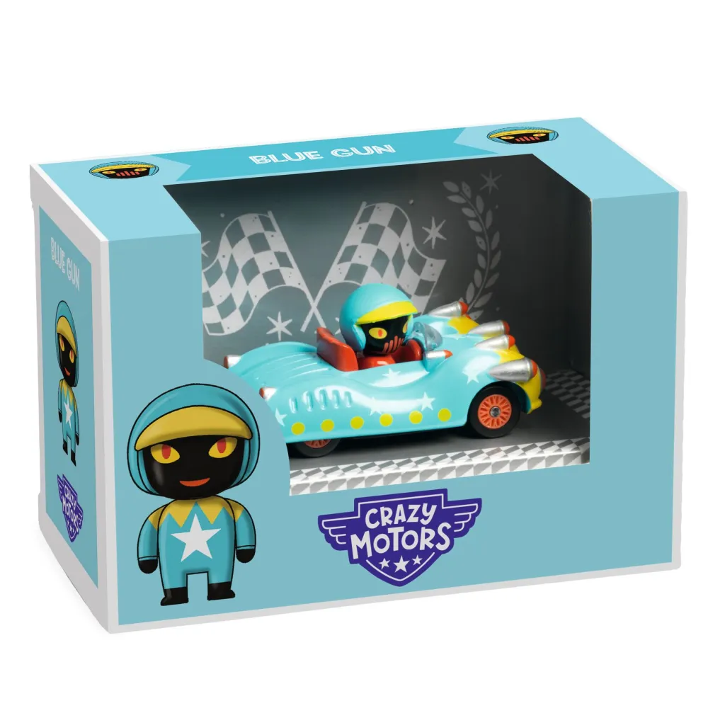 Autko CRAZY MOTORS BLUE GUN Djeco