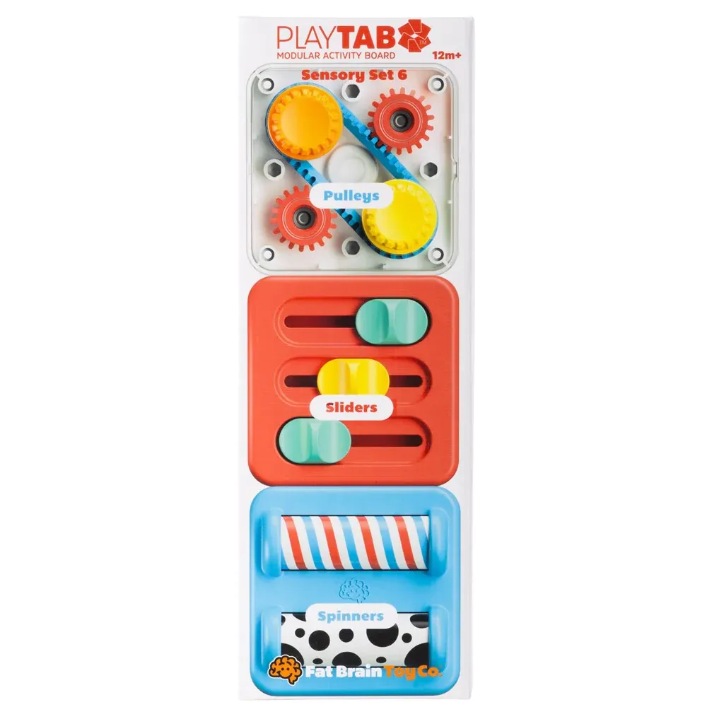 PlayTab Sensoryczne Kwadraty Zestaw 6 z Gąsienicą Fat Brain Toy