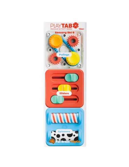 PlayTab Sensoryczne Kwadraty Zestaw 6 z Gąsienicą Fat Brain Toy