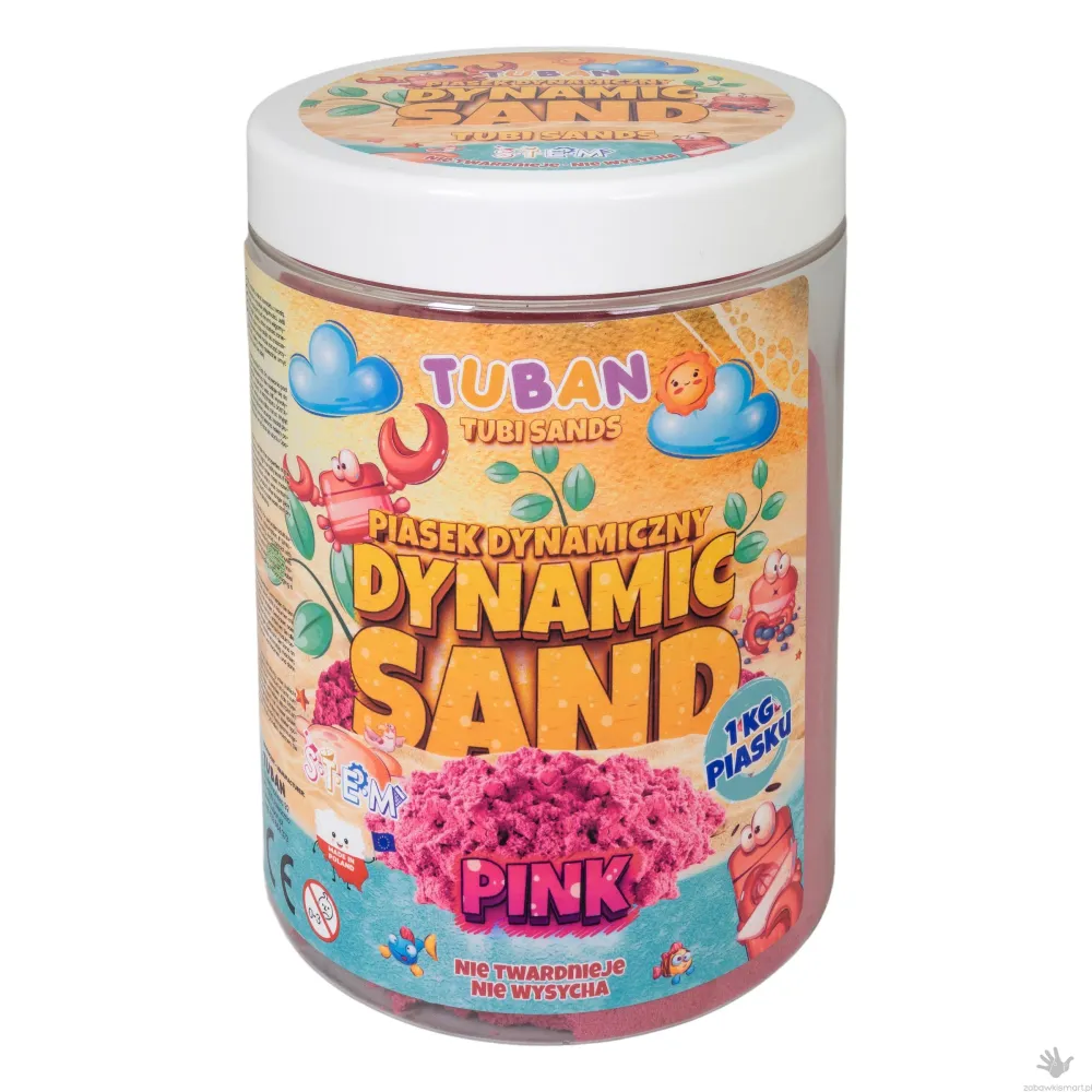 Piasek Dynamiczny 1 kg Różowy Tuban