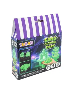 Zestaw Sensory Piasek Świecący w ciemności Tuban