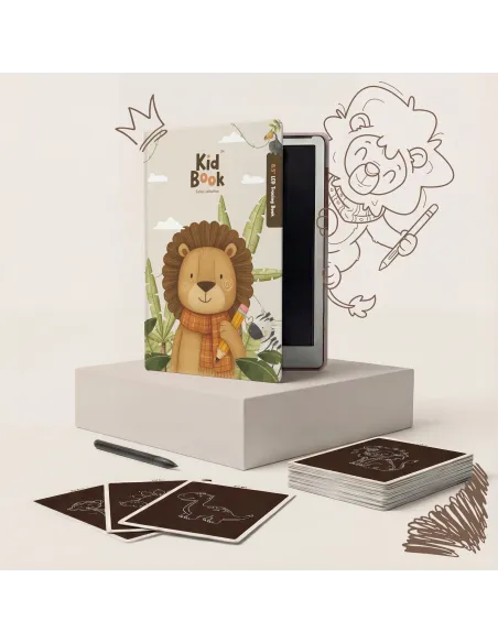 Kidbook Tablet Graficzny z kartami pracy do rysowania Beige Safari KidLupe