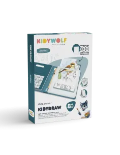 Tablet graficzny z szablonami do rysowania KIDYDRAW PAD Animals KIDYWOLF