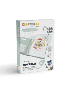 Tablet graficzny z szablonami do rysowania KIDYDRAW PAD Food around the world KIDYWOLF