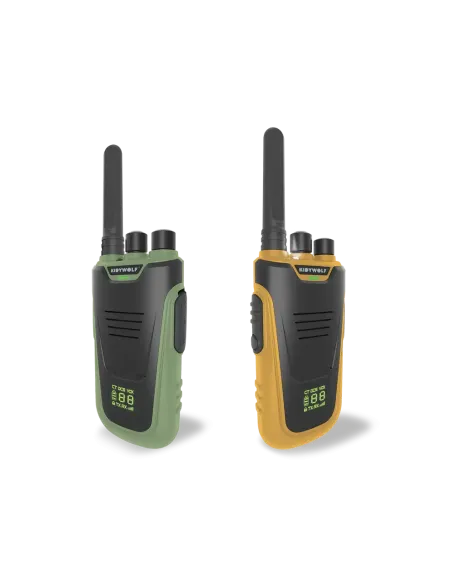 Zestaw krótkofalówek Walkie Talkie zielono-pomarańczowe KIDYWOLF