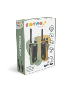 Zestaw krótkofalówek Walkie Talkie zielono-pomarańczowe KIDYWOLF 2