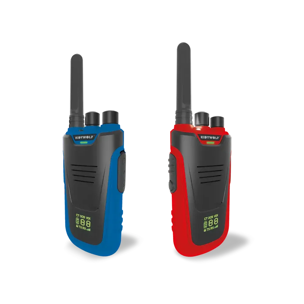 Zestaw krótkofalówek Walkie Talkie niebiesko - czerwone KIDYWOLF