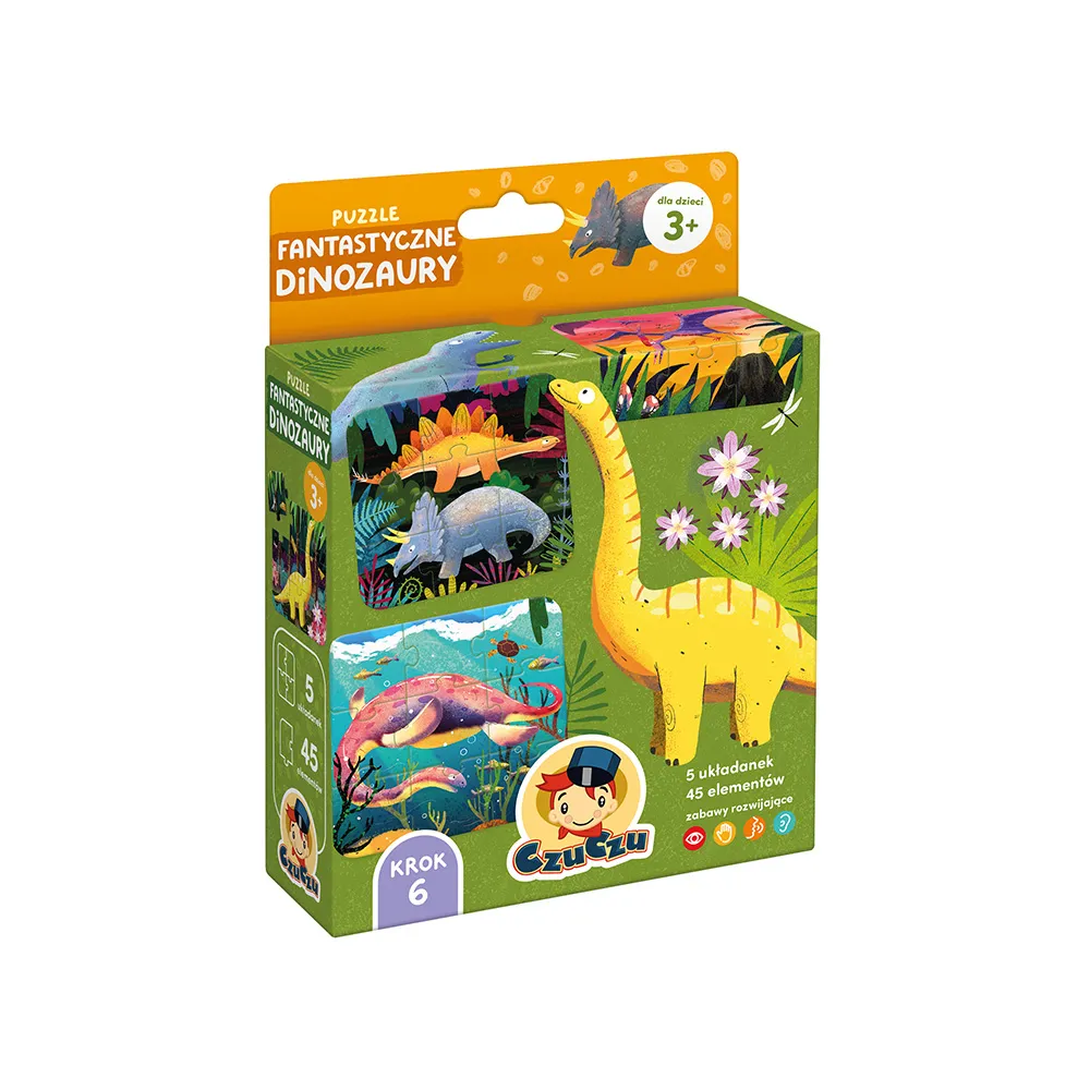 Puzzle Fantastyczne Dinozaury 3+ CzuCzu